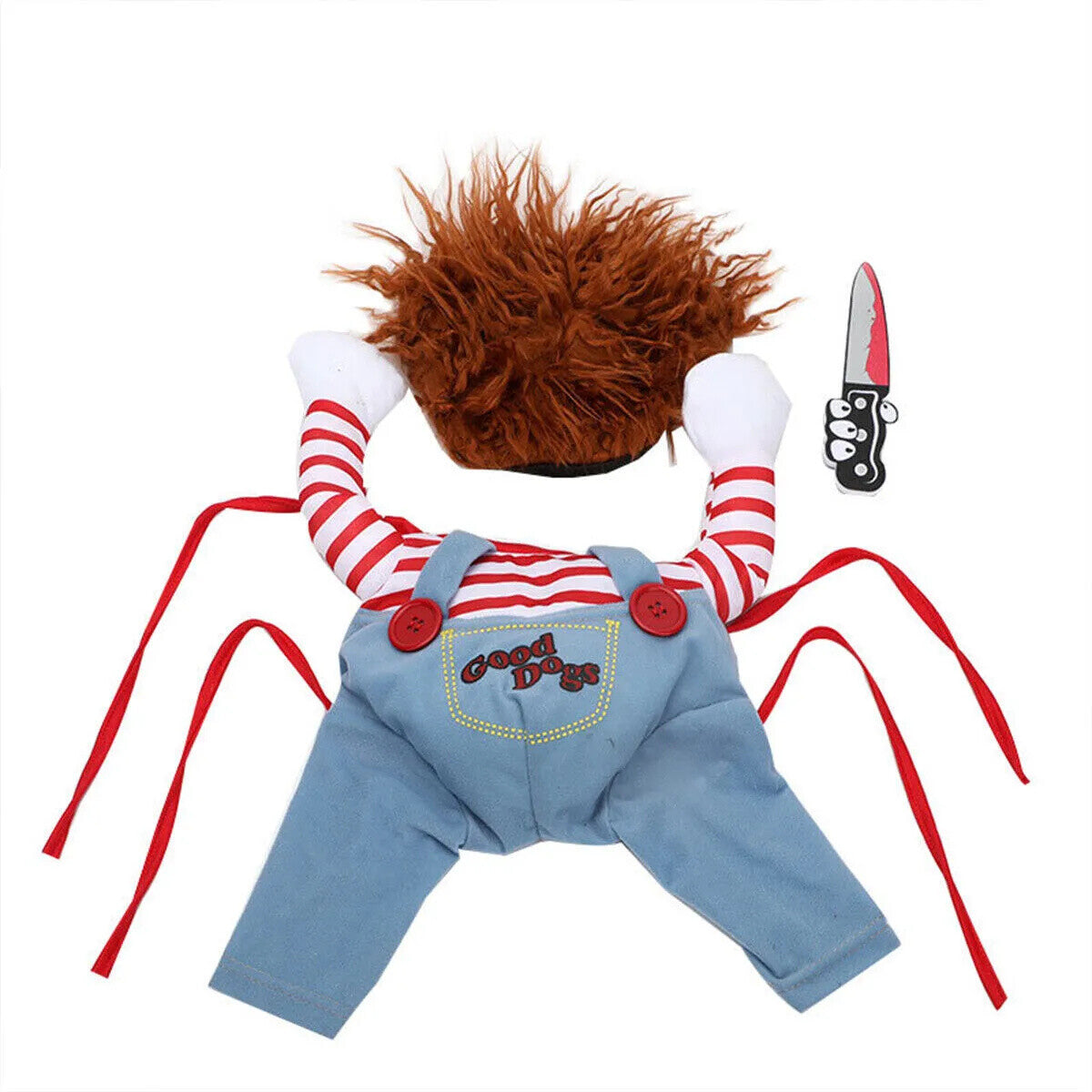 Pet Chucky Dogs Halloween Costume Party Cosplay Pets Fancy Dress Jumpsuits UK