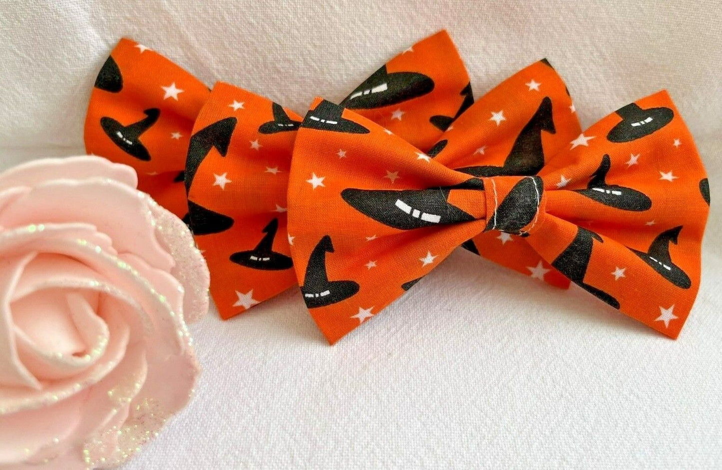 Halloween Dog Collar Accessories Bow & Bandana Handmade in UK. Multi Sizes