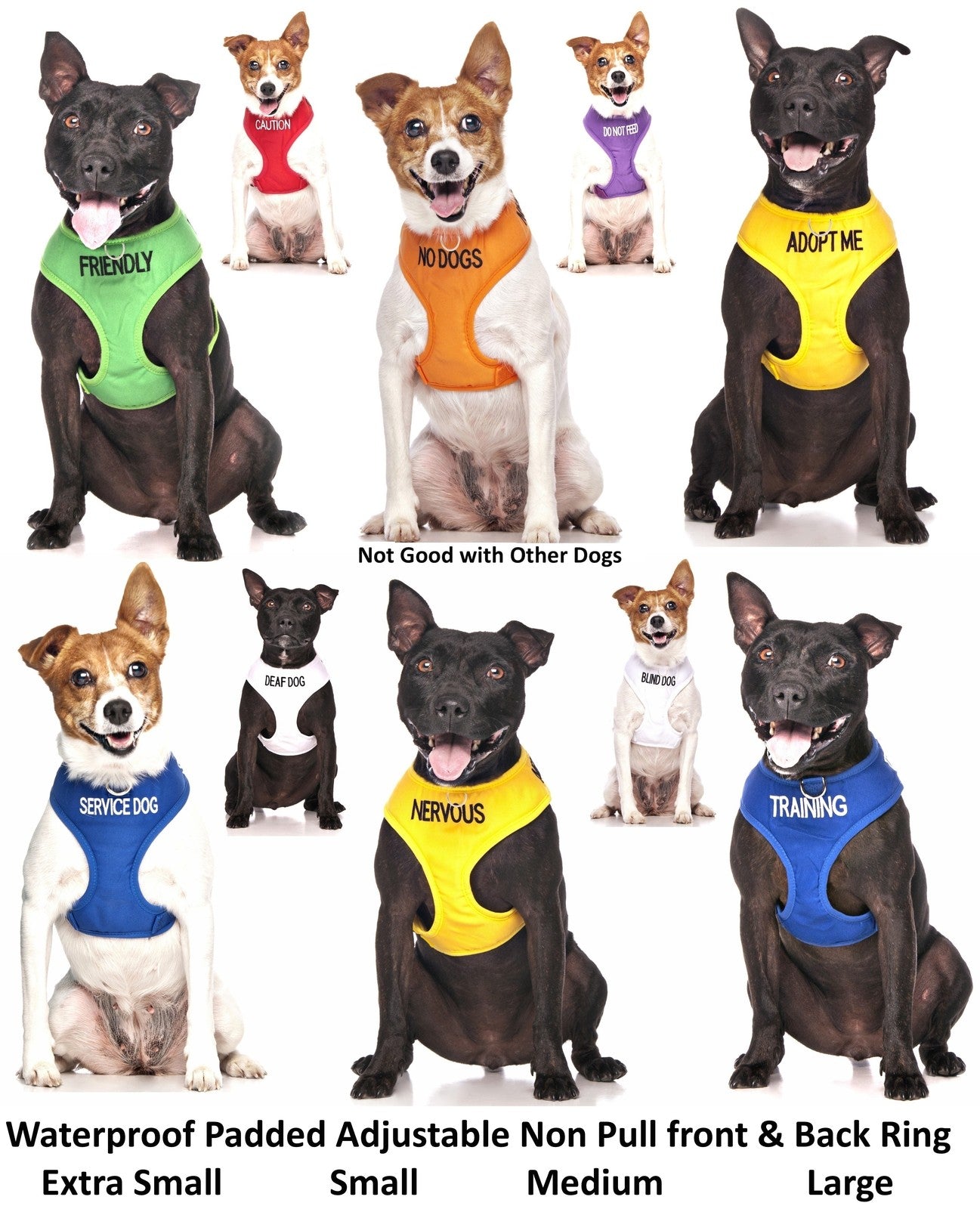 Dog Coats S M XL Warm Reflective Waterproof Fleece Lined by Friendlydogcol