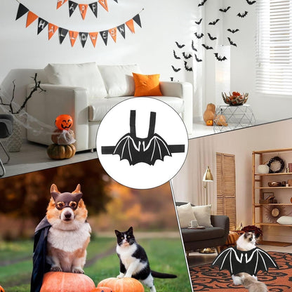 Bat Wings Dog Costume, Glow in the Dark Pet Cosplay Outfit, Halloween or Party