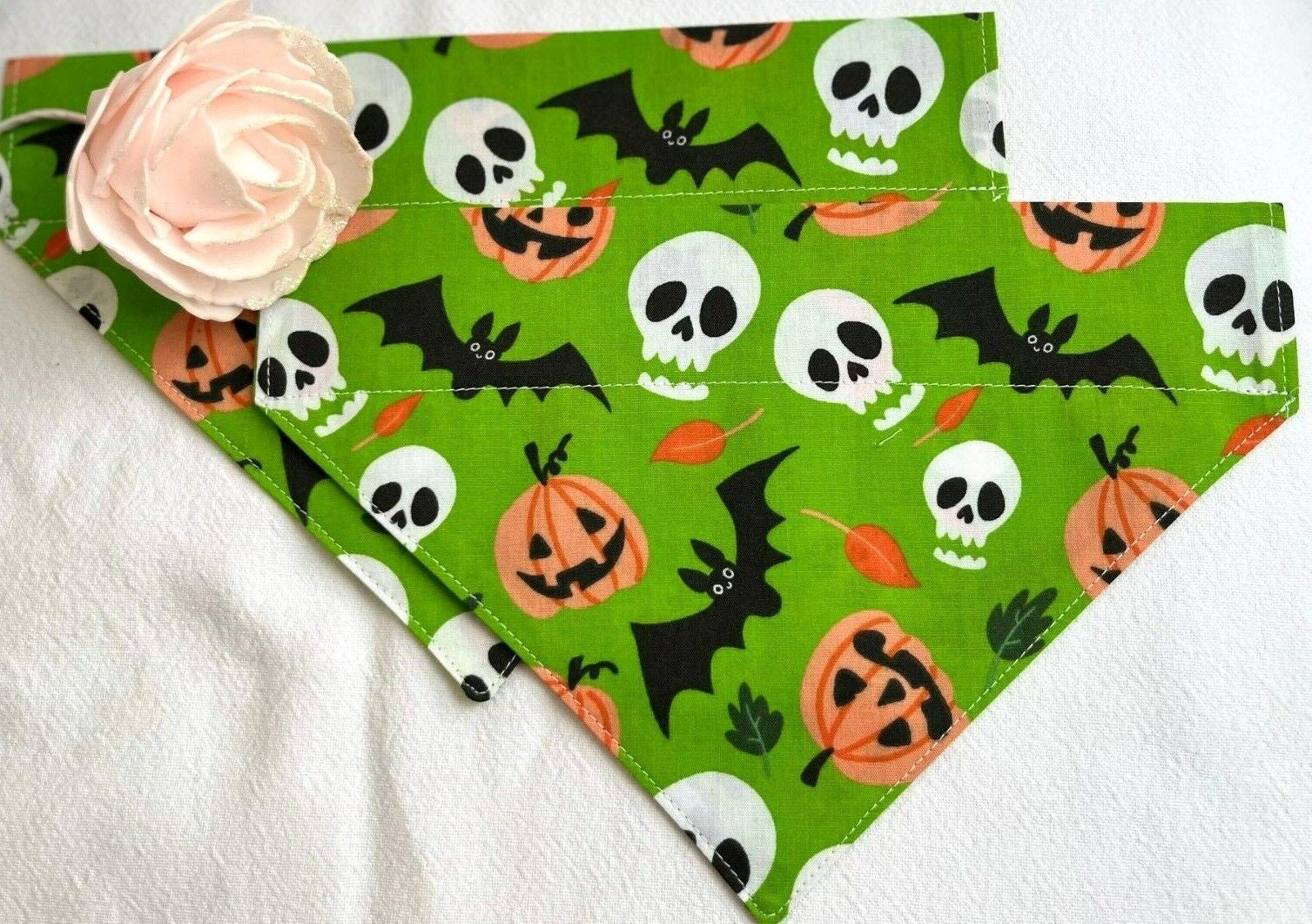 Halloween Dog Collar Accessories Bow & Bandana Handmade in UK. Multi Sizes