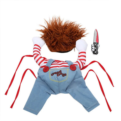Pet Chucky Dogs Halloween Costume Party Cosplay Pets Fancy Dress Jumpsuits UK