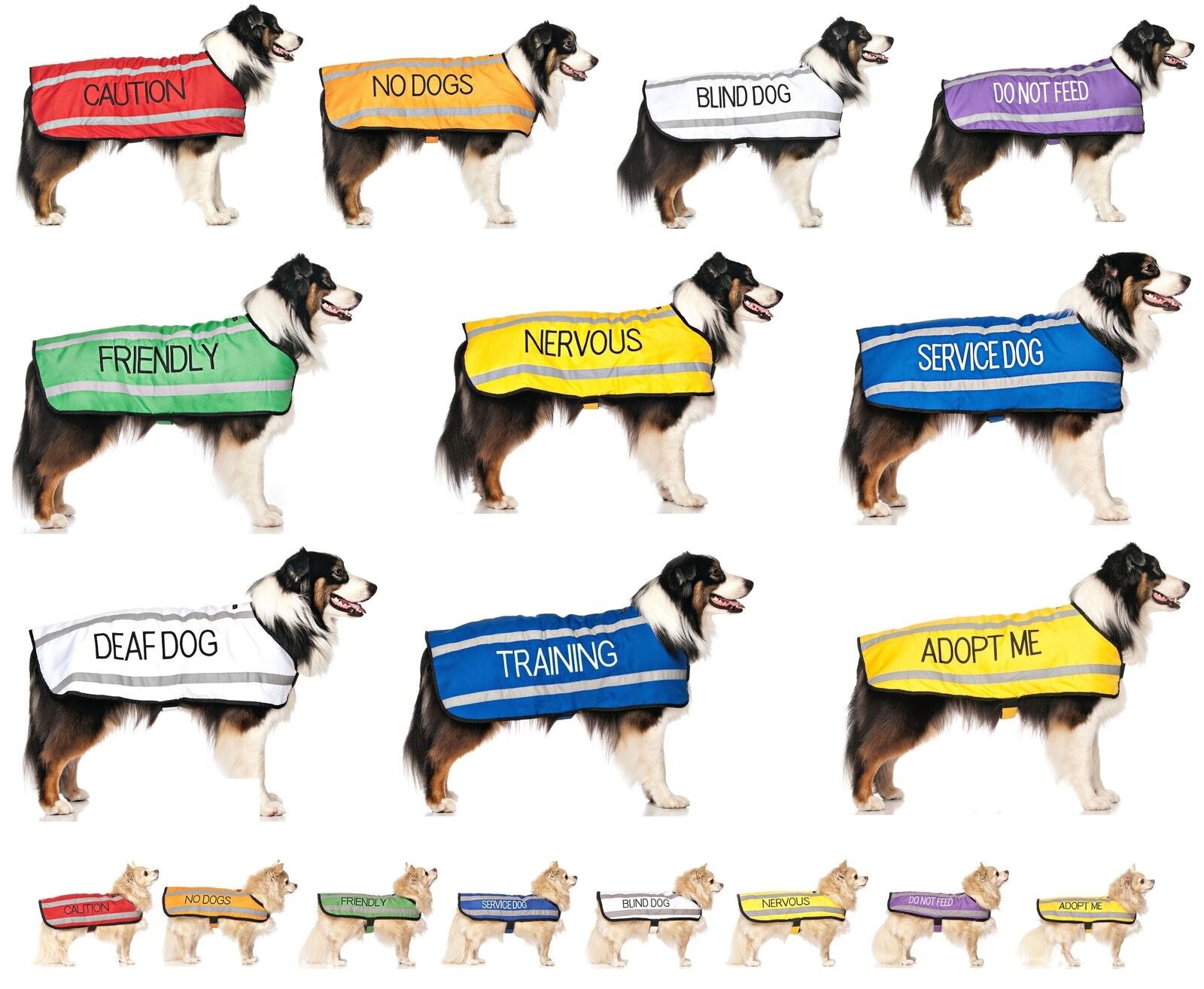 Dog Coats S M XL Warm Reflective Waterproof Fleece Lined by Friendlydogcol