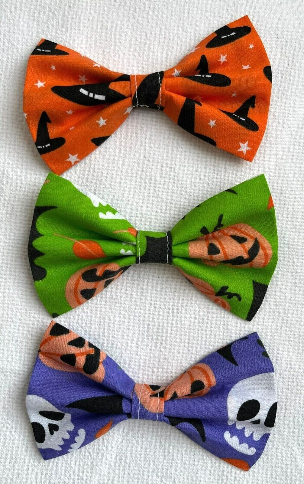 Halloween Dog Collar Accessories Bow & Bandana Handmade in UK. Multi Sizes