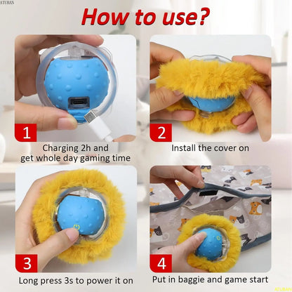 Electric Cat Toys,Hide and Seek Kitten Toy,Chirping&Motion Activated Interactive Cat Toy,Cats Hiding Cover Exercise Toy