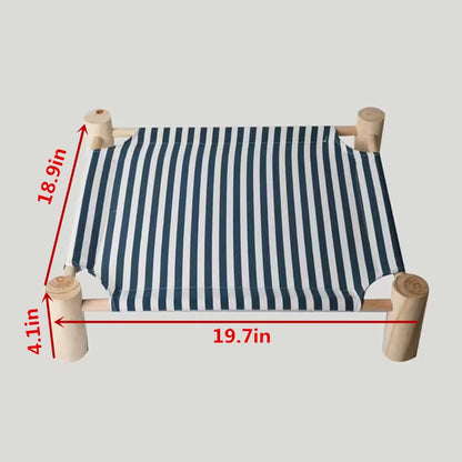 Cat Bed Elevated Bed Canvas House Cat Solid Wood Hammock Pet Camping Bed Cat House Portable Removable Washable Pet Supplies