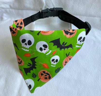 Halloween Dog Collar Accessories Bow & Bandana Handmade in UK. Multi Sizes